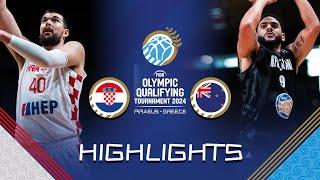 Croatia  vs New Zealand  | Highlights | FIBA OQT 2024 Greece