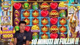 10 MINUTI DI FOLLIA PURA!!SCHIATTATE SWEET BONANZA & GATES OF OLYMPUS 1000 SLOT ONLINEBIG WIN 