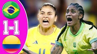 Colombia Femenino x Brasil Femenino Resumen | Amistoso internacional femenino