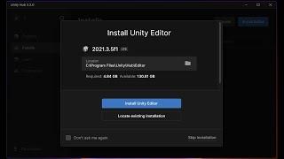 How to download and install Unity Editor using Unity Hub