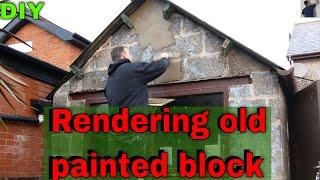 Can You Plaster Cement Render Over Painted Concrete Block Outside Walls SBR PVA Mix Ratio Part 1of 3