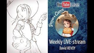 David Revoy Live Stream: Krita inking