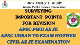 " CIVIL Engineering Surveying Simplified: Last-Minute Revision  for APSC AE/JE Exam"#apscae #apscje