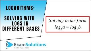 Logarithms : Solving equations - logs in different bases | ExamSolutions