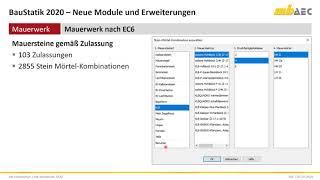 BauStatik 2020 - Mauerwerk nach Zulassung