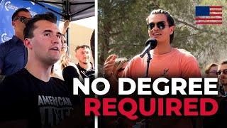 Charlie Kirk SHUTS DOWN Student Who REFUSES To Believe That College Is A Scam 