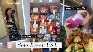 I'M SOLO TRAVELLING IN THE USA?! | Orlando, Premium Outlet Mall & Florida Thunderstorms (vlog)