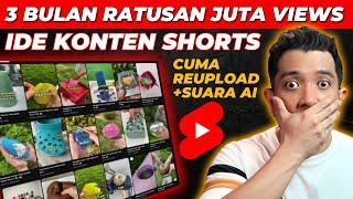 Konten Shorts Pintar! Dalam Hitungan Bulan Ratusan Juta Views | Cara Cari Uang di Youtube Shorts