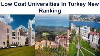 LOW COST UNIVERSITIES IN TURKEY NEW RANKING