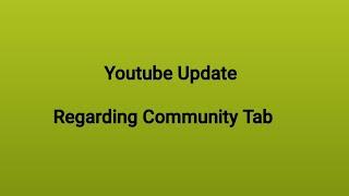 youtube community tab new update