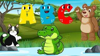 Learn ABC Animals with Catchy Phonics Song | A for Alligator | Nursery Rhymes | Kids Songs