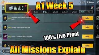 BGMI A1 Week 5 Missions Explain | Royale Pass Roaring Rampage Week 5 All Mission Explain