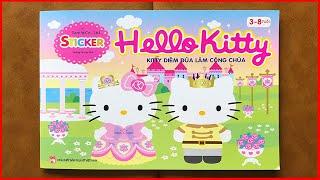 Hình dán thay trang phục Hello Kitty công chúa hoàng tử hạnh phúc - Kitty sticker book (Chim Xinh)