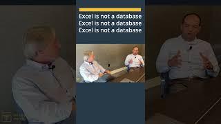 Excel is not a database #Excel #Shorts #finance