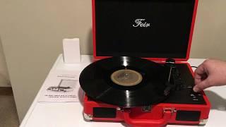 Feir Portable Vinyl Briefcase Turntable With Built In Stereo Speakers Review