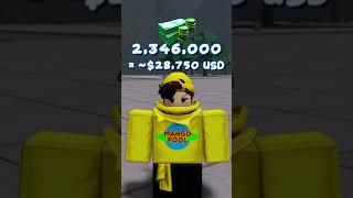 Buying The ADMIN MOVESET  #roblox #thestrongestbattlegrounds #shorts