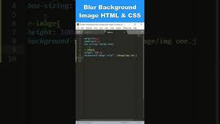 CSS Blur Background Image #shorts