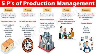 The 5 P's of Production and Operations Management.