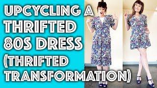 Upcycling a Thrifted 80s Dress (Thrifted Transformation) | Sew Anastasia