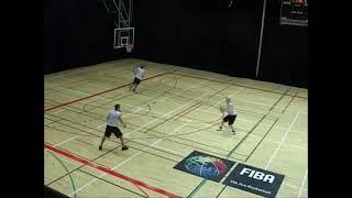 Basketball 3 on 0 Down Screen + Curl Cut + replace Drill