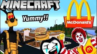 BENDY & BORIS GO TO MCDONALD’S IN MINECRAFT! (BATIM Minecraft)