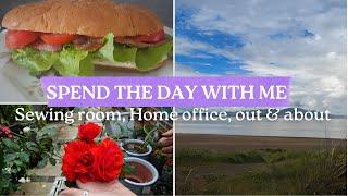 🪴SPEND THE DAY WITH ME | DITL, Creating a sewing/craft/office/work area. Day out and planting