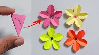 Very Easy Paper Flower Making Craft | Paper Flower Making Step By Step