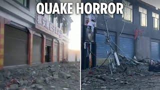 Dozens dead after massive 7.1 magnitude earthquake demolishes buildings in Tibet