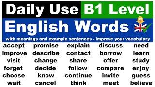 50 Daily Use B1 Level English Words, Meanings + Sentences | Improve Your English Vocabulary