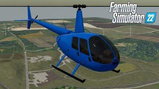 FS22 - Robinson R44 Helicopter With Sprayer - Farming Simulator 2022 Mod