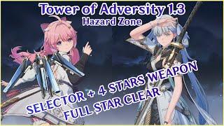 Jinhsi Encore 4 Stars & Selector Weapon Full Star Clear Tower of Adversity 1.3 | Wuthering Waves