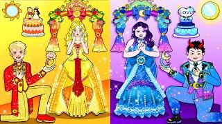 SUN Bride vs MOON Bride Costumes Dress Up  - Barbie's Wedding Handmade - DIY Arts & Paper Crafts