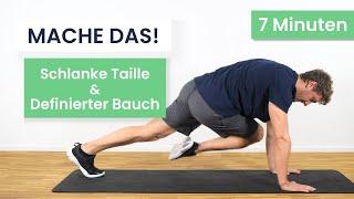 Schlanke Taille und definierter Bauch - 7 MIN seitliche Bauchmuskeln trainieren