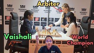 Vaishali's off the board blunder against Ju Wenjun | Norway Chess 2024