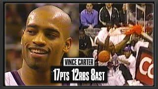 Rookie Vince Carter 17pts 12rbs 8ast vs Cavs! | 1999.04.16