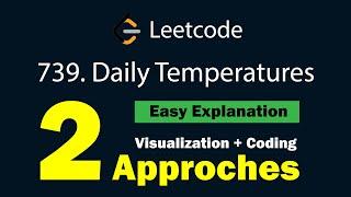 Daily Temperatures Leetcode Solution Visual Explanation and Coding in JavaScript