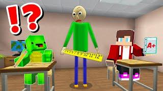 JJ and Mikey vs BALDI TEACHER CHALLENGE in Minecraft / Maizen Minecraft