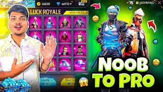 Free Fire Luckiest Id In Noob To Pro Got All Bundles And Gun Skins In 1 Spin -Garena Free Fire