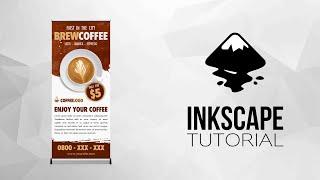 How to Design Professional Roll up Banner | COFFEE | Inkscape Tutorial and Design Inspiration