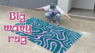 I made big wavy tufting rug. 5x7 feet