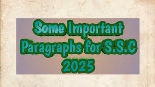 some important paragraphs for SSC 2025