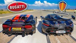 BUGATTI vs KOENIGSEGG! Drag Racing the WORLD'S MOST EXPENSIVE CARS