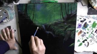 PAINTING A BLUEBELL WOOD IN OILS BY ALAN KINGWELL