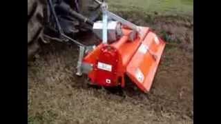 MURATORI Reverse Rotation Tiller MZ2X working on compact soil