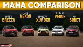 Mahindra XUV 3X0 vs Tata Nexon vs Sonet vs Maruti Brezza vs Venue