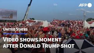 Video shows moments after shots heard at Trump rally | AFP