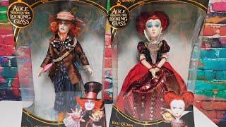 The Mad Hatter & Red Queen Alice in Wonderland Through the Looking Glass Movie Dolls