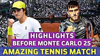 Joao Fonseca vs Andres Burruchaga Amazing Clay Match - Tennis Highlights Before Monte Carlo 2025 HD