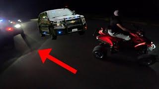 COPS CHASE / FOLLOW 2024 YZ450F & ATVS ON THE E WAY IN THE DARK! * FULL VIDEO IN THE DESCRIPTION *