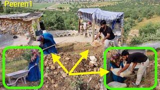 Ayoub and Khadija's cooperative effort to build a new house by doing very hard work in 2024